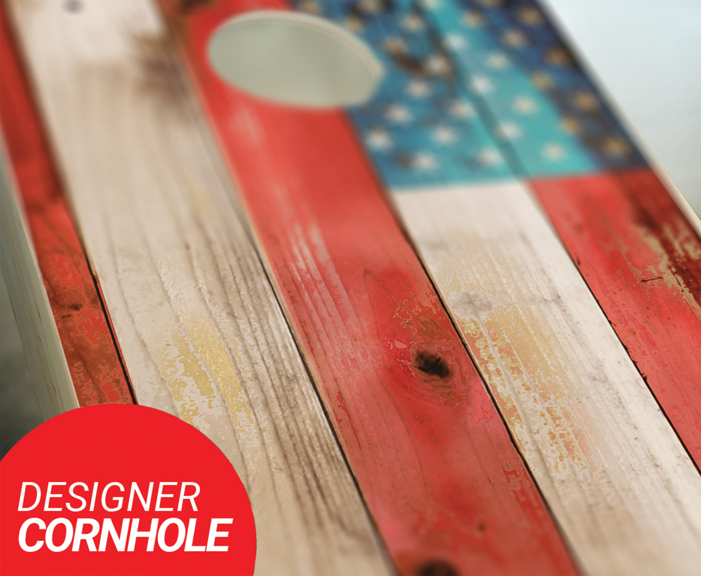 Distressed American Flag Cornhole set